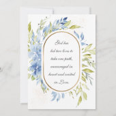 Dusty Blue Boho Rose Greenerity Gold Frame Save The Date (Rückseite)