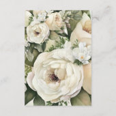 Dusty Blue Boho Rose Hochzeitdetails Begleitkarte (Rückseite)