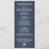 Dusty Blue Boho Rose Wedding Programm (Rückseite)