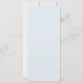 Dusty Blue Boho Teddy Bear Balloon Menu Card Einladung (Rückseite)