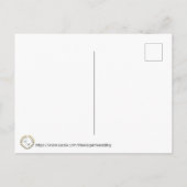 Dusty Blue Boho Wedding Save the Date Ankündigungspostkarte (Rückseite)