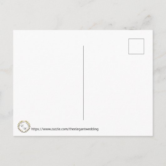 Dusty Blue Boho Wedding Save the Date Ankündigungspostkarte (Rückseite)