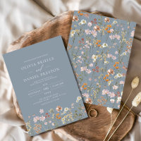 Dusty Blue Boho Wildblume Garden Wedding