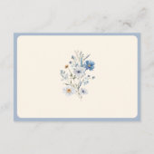 Dusty Blue Boho Wildblume Wedding Details Begleitkarte (Rückseite)