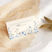 Dusty Blue Boho Wildblume Wedding Platzkarte