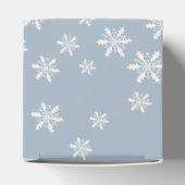 Dusty Blue Boho Winter Snowflake Babydusche Geschenkschachtel (Oben)