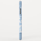 Dusty Blue Bokeh Glitzer Funkelnd Monogram Case-Mate iPhone Hülle (Hinten/Rechts)