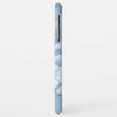 Dusty Blue Bokeh Glitzer Funkelnd Monogram Case-Mate iPhone Hülle (Hinten/Links)