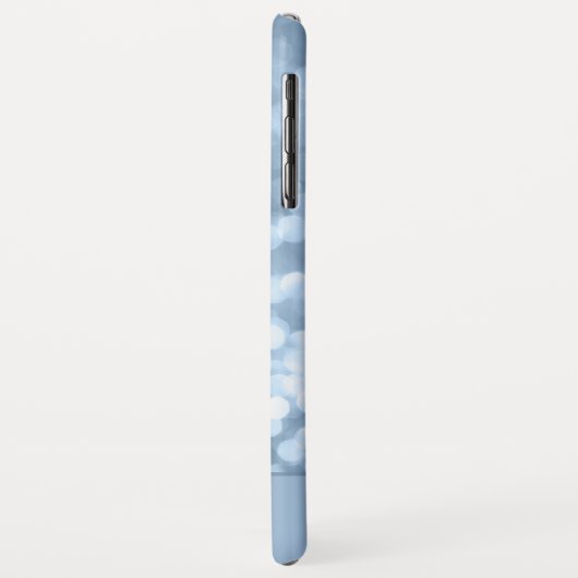 Dusty Blue Bokeh Glitzer Funkelnd Monogram Case-Mate iPhone Hülle (Hinten/Links)