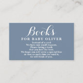 Dusty Blue Books for Baby Request Card Begleitkarte (Vorderseite)