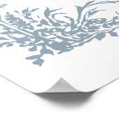 Dusty Blue Botanical Arch Garden Wedding Welcome  Poster (Ecke)