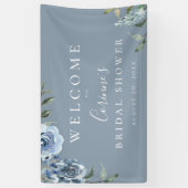 Dusty Blue Botanical Banner (Vertikal)