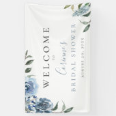 Dusty Blue Botanical Banner (Vertikal)