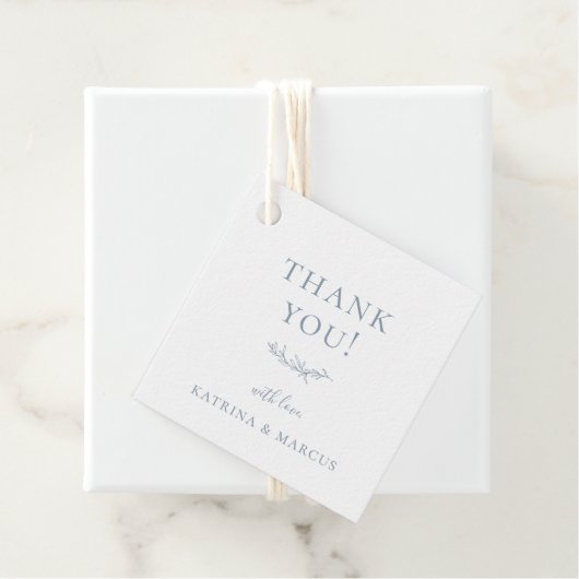 Dusty Blue Botanical Branch Vielen Dank Geschenkanhänger (Beispiel)