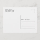 Dusty Blue Botanical Floral Brautparty Einladungspostkarte (Rückseite)