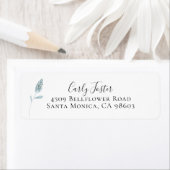 Dusty Blue Botanical Floral Rücksendeadresse (Insitu)