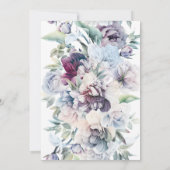 Dusty Blue Botanical Florals Bridesmaids Luncheon Einladung (Rückseite)