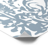 Dusty Blue Botanical Garden Wedding Welcome  Poster (Ecke)