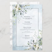 Dusty Blue Botanical Greenerity Watercolor Wedding (Vorne/Hinten)