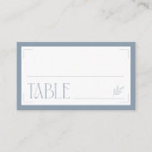 Dusty Blue Botanical Minimalist Place Card Platzkarte (Vorderseite)