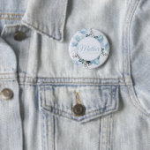 Dusty Blue Botanical Mother of Bride Button (Beispiel)