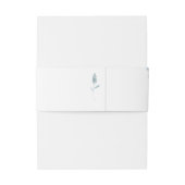 Dusty Blue Botanical Wedding Einladungsbanderole (Rückseitenbeispiel)