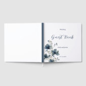 Dusty Blue Botanical Wedding Gästebuch (Voll)