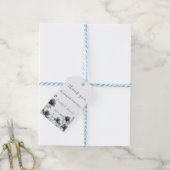 Dusty Blue Botanical Wedding Geschenkanhänger (Mit Garn)