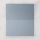 Dusty Blue Botanical Wedding Platzkarte (Innenseite Aufgefaltet)