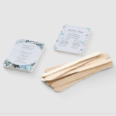 Dusty Blue Botanical Wedding Program Fächer (Non-assembled)