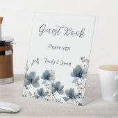 Dusty Blue Botanical Wedding Sockelschild (In SItu)