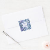 Dusty Blue Botanical Wedding with Greenery Quadratischer Aufkleber (Umschlag)