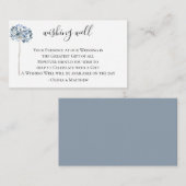 Dusty Blue Botanical Wedding wünschenswert Begleitkarte (Vorne/Hinten)