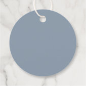 Dusty Blue Botanical Wreath Geschenkanhänger (Rückseite)