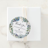 Dusty Blue Botanical Wreath Geschenkanhänger (Beispiel)
