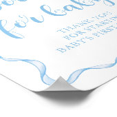 Dusty Blue Bow Boy Baby Shower Books für Baby Game Poster (Ecke)