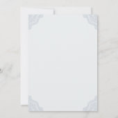 Dusty Blue Bow Brautparty Einladung (Rückseite)