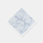 Dusty Blue Bow Brautparty Elegant Serviette (Ecke)