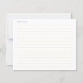  Dusty Blue Bow Bridal Recipe Card (Rückseite)