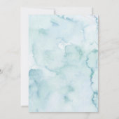 Dusty Blue Bow Coquette Winter Baby Shower Einladung (Rückseite)