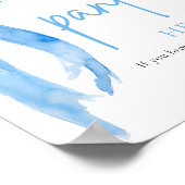 Dusty Blue Bow Drop Your Panties Hier Spielzeichen Poster (Ecke)