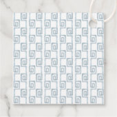 Dusty Blue Bow griechischer Rahmen Taufe Feigwarts Geschenkanhänger (Rückseite)