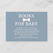 Dusty Blue Bow Krawatte Books for Baby Begleitkarte (Vorderseite)