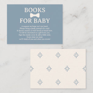 Dusty Blue Bow Krawatte Books for Baby Begleitkarte