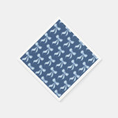 Dusty Blue Bow Pattern Bridal Shower Serviette (Ecke)