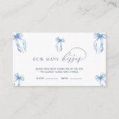 Dusty Blue Bow schätzt wie viele Kisses Game Begleitkarte (Vorderseite)