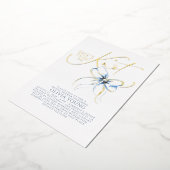 Dusty Blue Bow She's Tying The Knot Bridal Shower Folieneinladung (Gedreht)