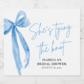 Dusty Blue Bow Sie bindet das Brautparty des Knote Alkoholflaschenetikett (Einzelnes Label)