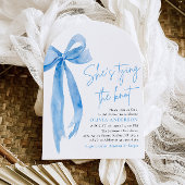 Dusty Blue Bow Sie bindet das Brautparty des Knote Einladung
