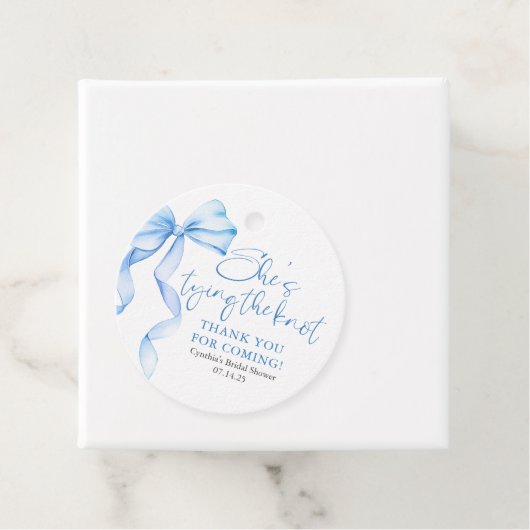 Dusty Blue Bow Sie bindet das Brautparty des Knote Geschenkanhänger (Beispiel)